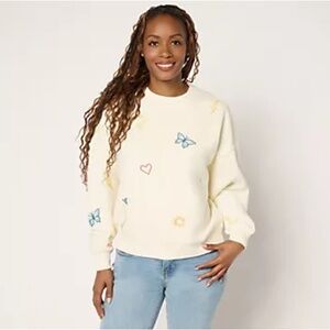 Driftwood Jeans Teddy Crew Neck Pullover - Doodle